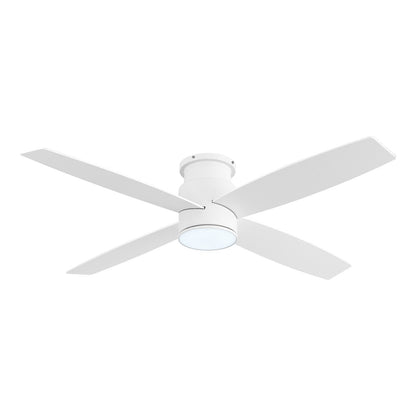Ventilatore da soffitto a soffitto a corrente continua WINGBO da 44/52 pollici con luci e telecomando, 4 pale reversibili