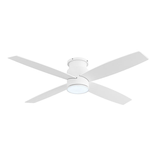 Ventilatore da soffitto a soffitto a corrente continua WINGBO da 44/52 pollici con luci e telecomando, 4 pale reversibili