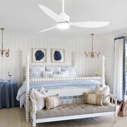 Ventilatore da soffitto a LED da 52 pollici con luci e telecomando (3 pale)