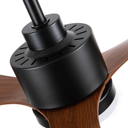 Ventilatore da soffitto a LED da 52 pollici con luci e telecomando (3 pale)