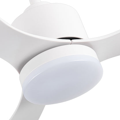 Ventilatore da soffitto a LED da 52 pollici con luci e telecomando (3 pale)