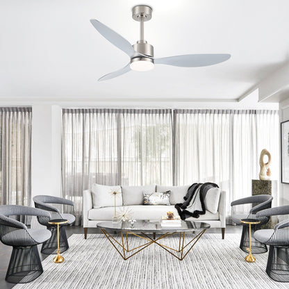 Ventilatore da soffitto a LED da 52 pollici con luci e telecomando (3 pale)