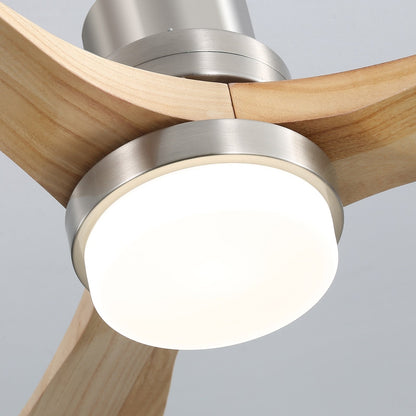 Sofucor Ventilatore da soffitto interno in legno da 52 pollici con luce e telecomando, luce integrata opzionale