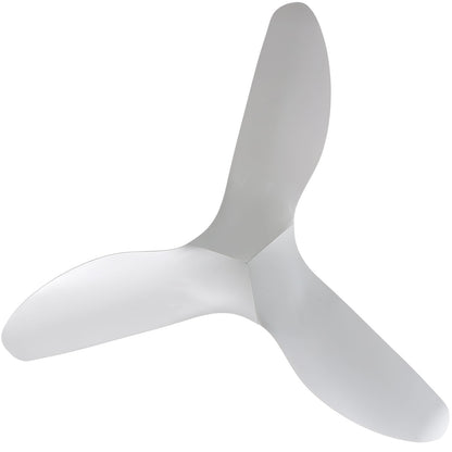 Ventilatore da soffitto moderno da 52 pollici in legno massello/ABS con telecomando (senza luce), 6 velocità, flusso d'aria reversibile.