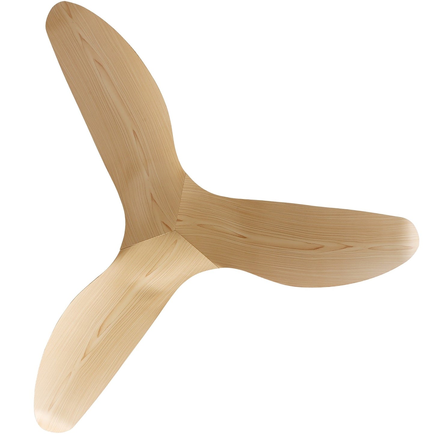 Ventilatore da soffitto moderno da 52 pollici in legno massello/ABS con telecomando (senza luce), 6 velocità, flusso d'aria reversibile.