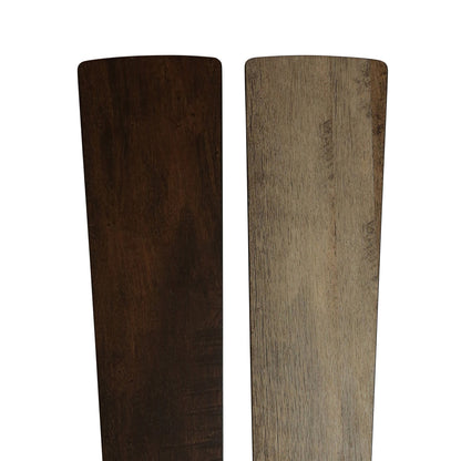 Ventilatore da soffitto a LED in stile rustico con struttura in metallo spazzolato e pale in carbonio da 52 pollici