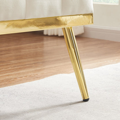 Divano 2 posti in velluto 55.5 con 2 cuscini, design moderno e montaggio facile.