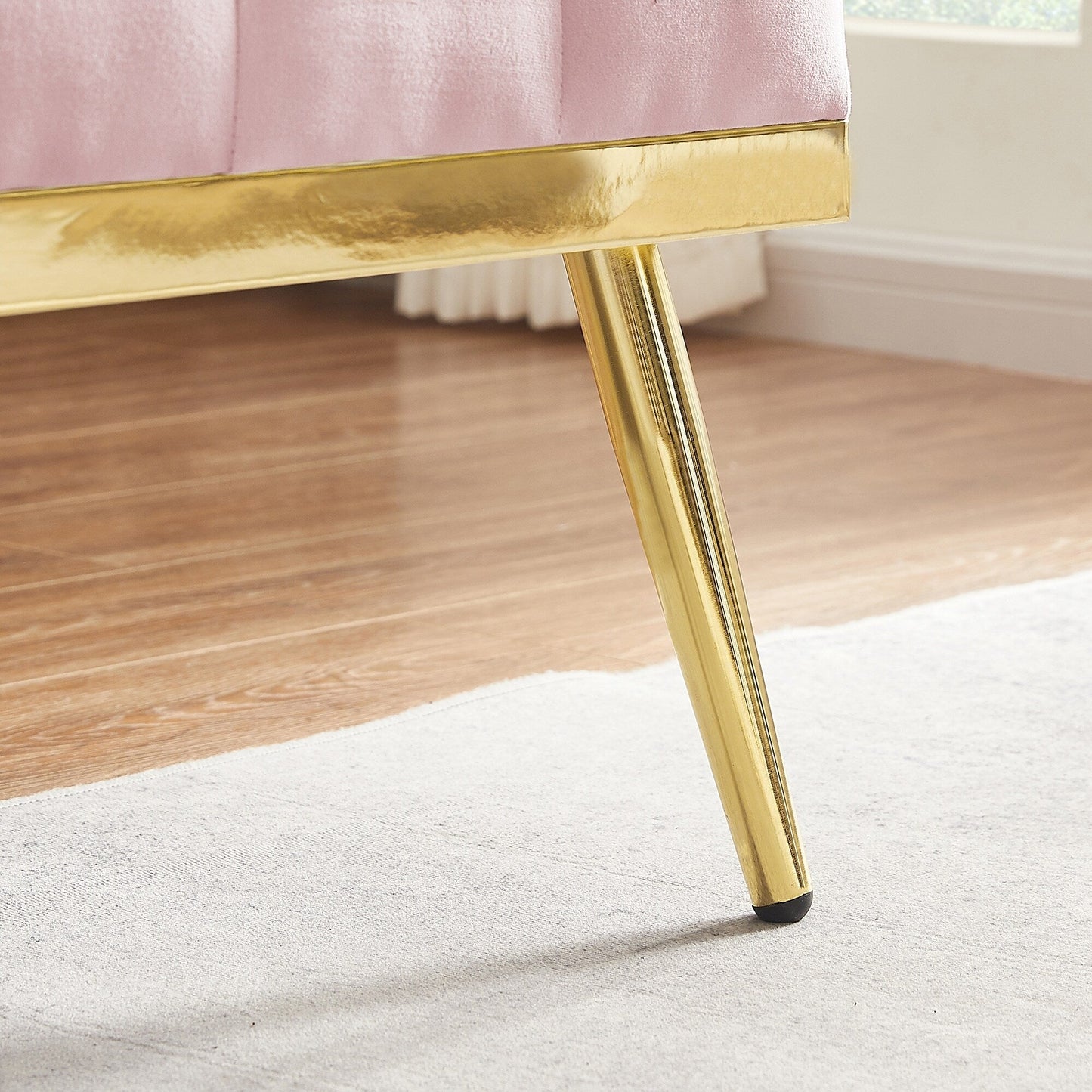 Divano 2 posti in velluto 55.5 con 2 cuscini, design moderno e montaggio facile.