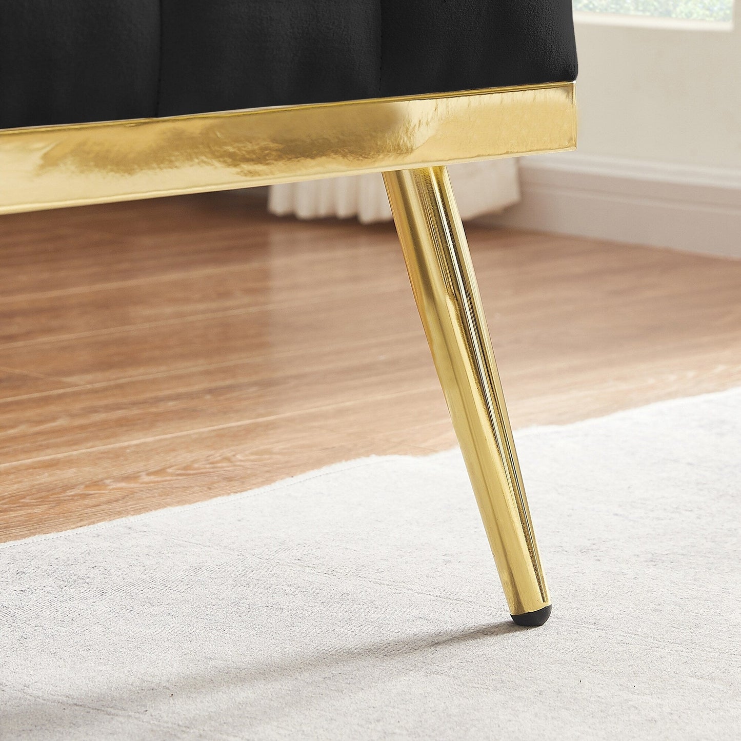 Divano 2 posti in velluto 55.5 con 2 cuscini, design moderno e montaggio facile.