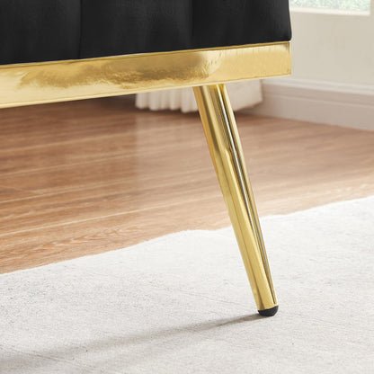 Divano 2 posti in velluto 55.5 con 2 cuscini, design moderno e montaggio facile.