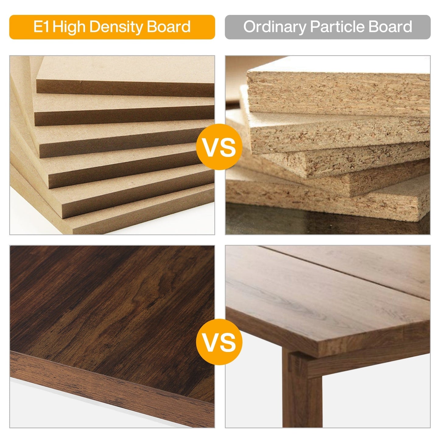 Scrivania per computer robusta, scrivania da ufficio, 55"