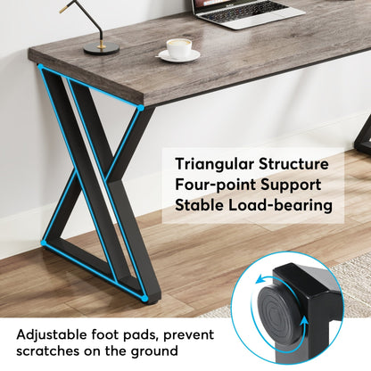 Scrivania per computer robusta, scrivania da ufficio, 55"