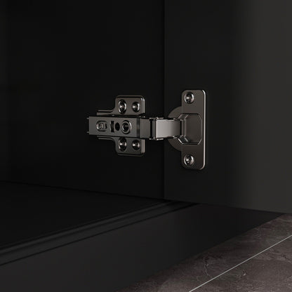 Buffet con ripiani 59.1'' bianco, stile Mid-Century Modern, contemporaneo, laccato