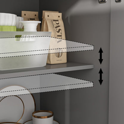 Buffet con ripiani 59.1'' bianco, stile Mid-Century Modern, contemporaneo, laccato