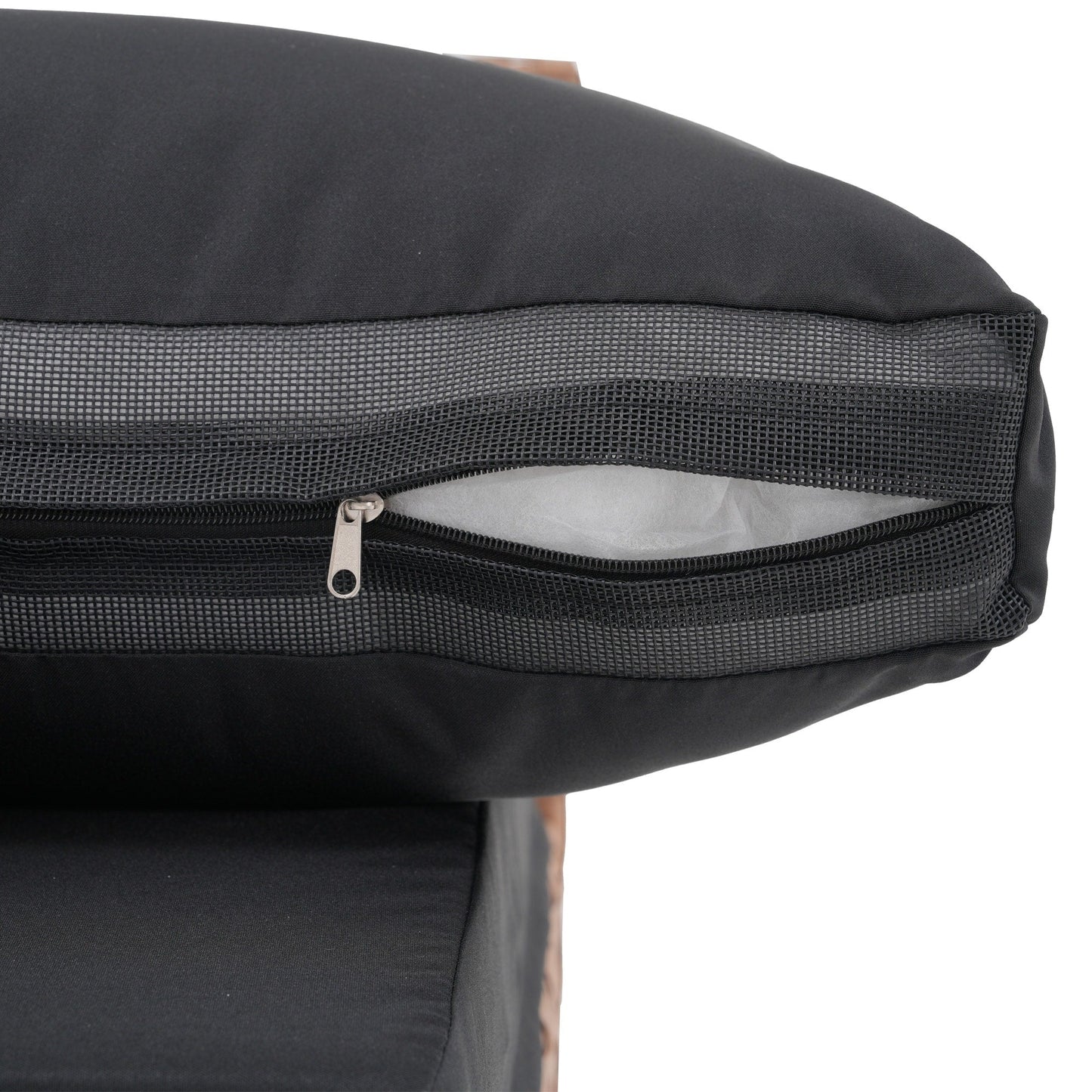 Gruppo di sedute componibili da esterno per 6 persone con cuscini