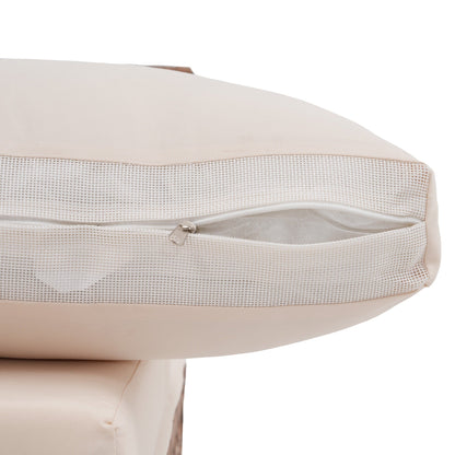 Gruppo di sedute componibili da esterno per 6 persone con cuscini