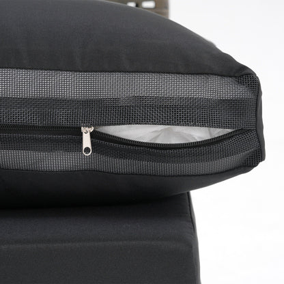 Gruppo di sedute componibili da esterno per 6 persone con cuscini