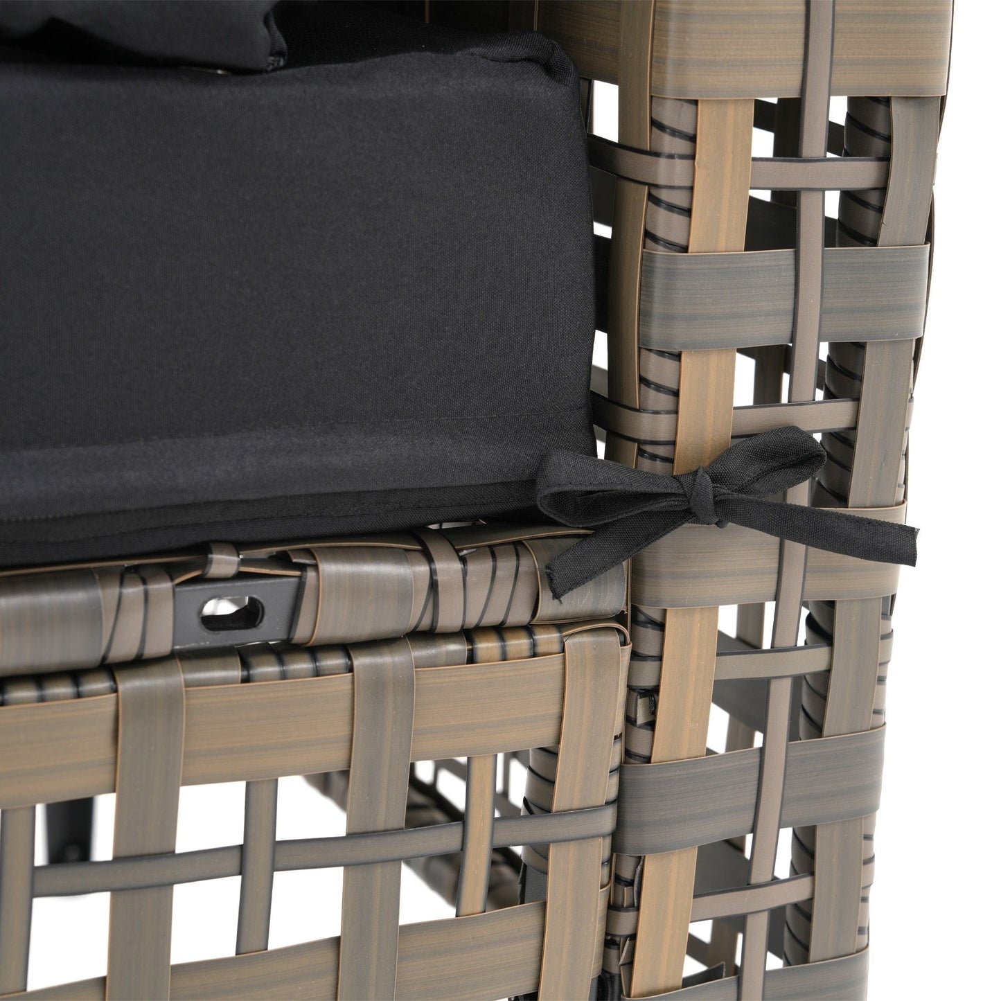 Gruppo di sedute componibili da esterno per 6 persone con cuscini