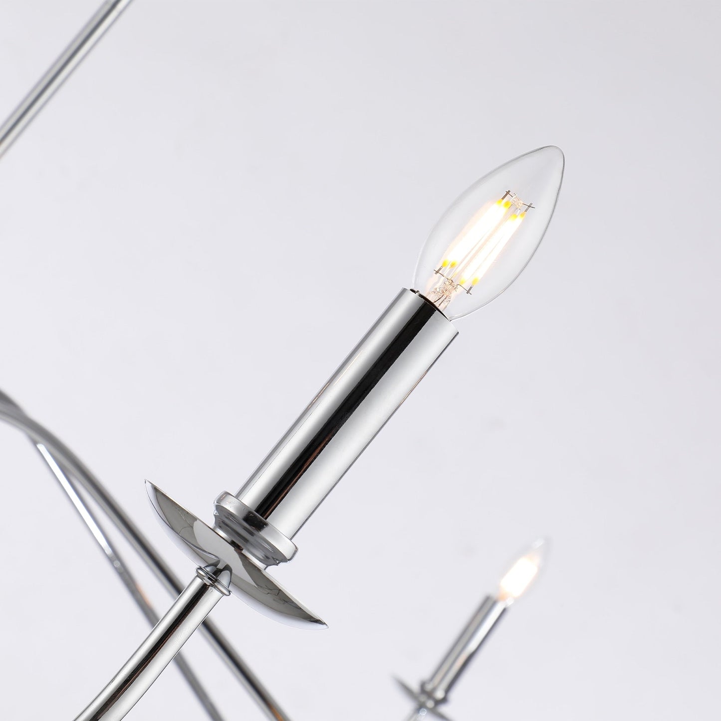 Lampadario minimalista a 6 luci da 64 pollici in nero opaco/oro/cromo - N/A