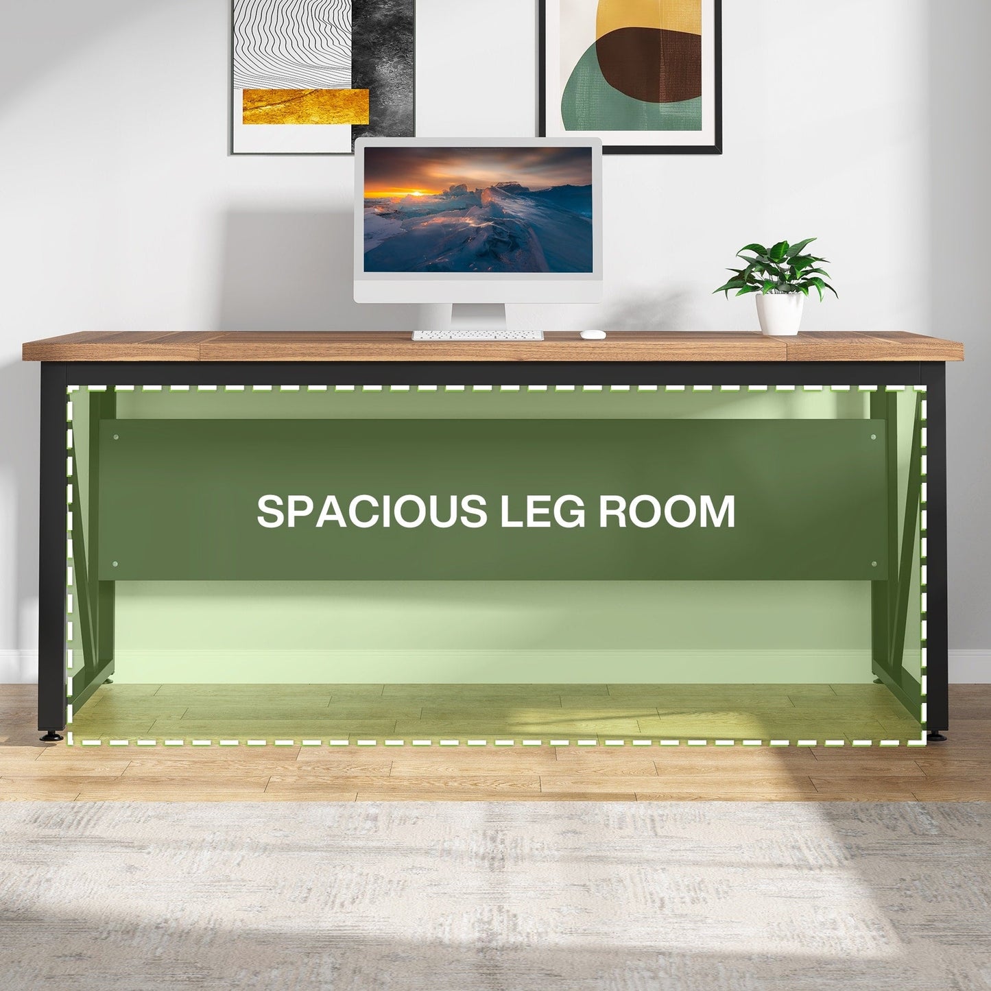 Scrivania a forma di L da 63 pollici con mobile porta documenti laterale da 47 pollici, set di scrivania per ufficio e casa per dirigenti.