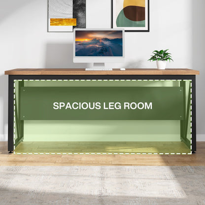 Scrivania a forma di L da 63 pollici con mobile porta documenti laterale da 47 pollici, set di scrivania per ufficio e casa per dirigenti.