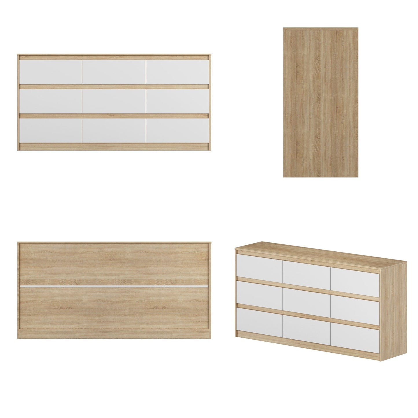 Comò con 9 cassetti da 63W, comò decorativo per soggiorno e camera da letto.