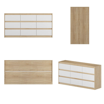 Comò con 9 cassetti da 63W, comò decorativo per soggiorno e camera da letto.