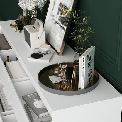 Comò con 9 cassetti da 63W, comò decorativo per soggiorno e camera da letto.