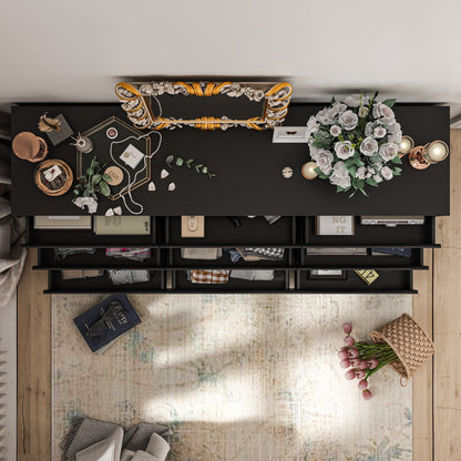 Comò con 9 cassetti da 63W, comò decorativo per soggiorno e camera da letto.