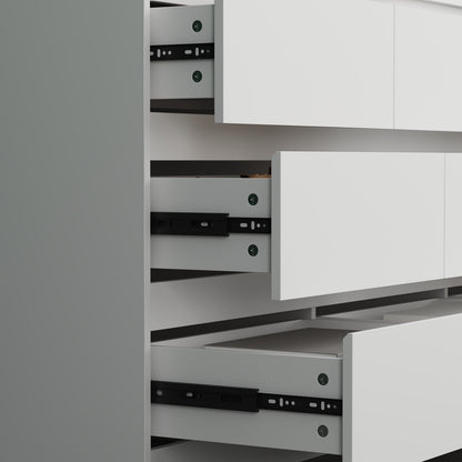 Comò con 9 cassetti da 63W, comò decorativo per soggiorno e camera da letto.