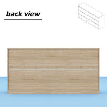 Comò con 9 cassetti da 63W, comò decorativo per soggiorno e camera da letto.