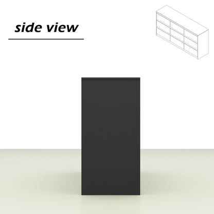 Comò con 9 cassetti da 63W, comò decorativo per soggiorno e camera da letto.