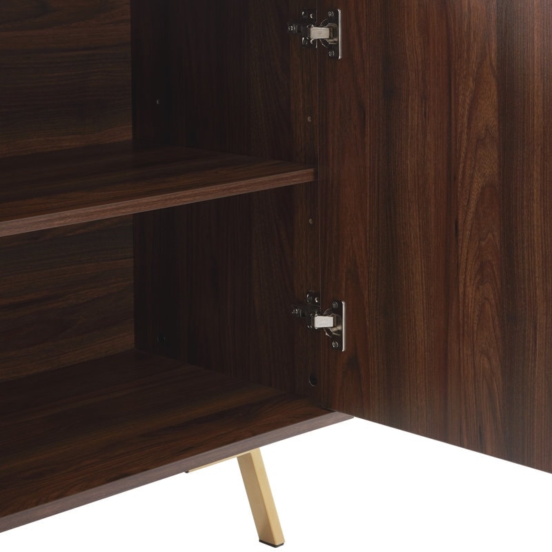 Mobile portaoggetti in legno con buffet e credenza, larghezza 63''