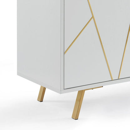 Mobile portaoggetti in legno con buffet e credenza, larghezza 63''