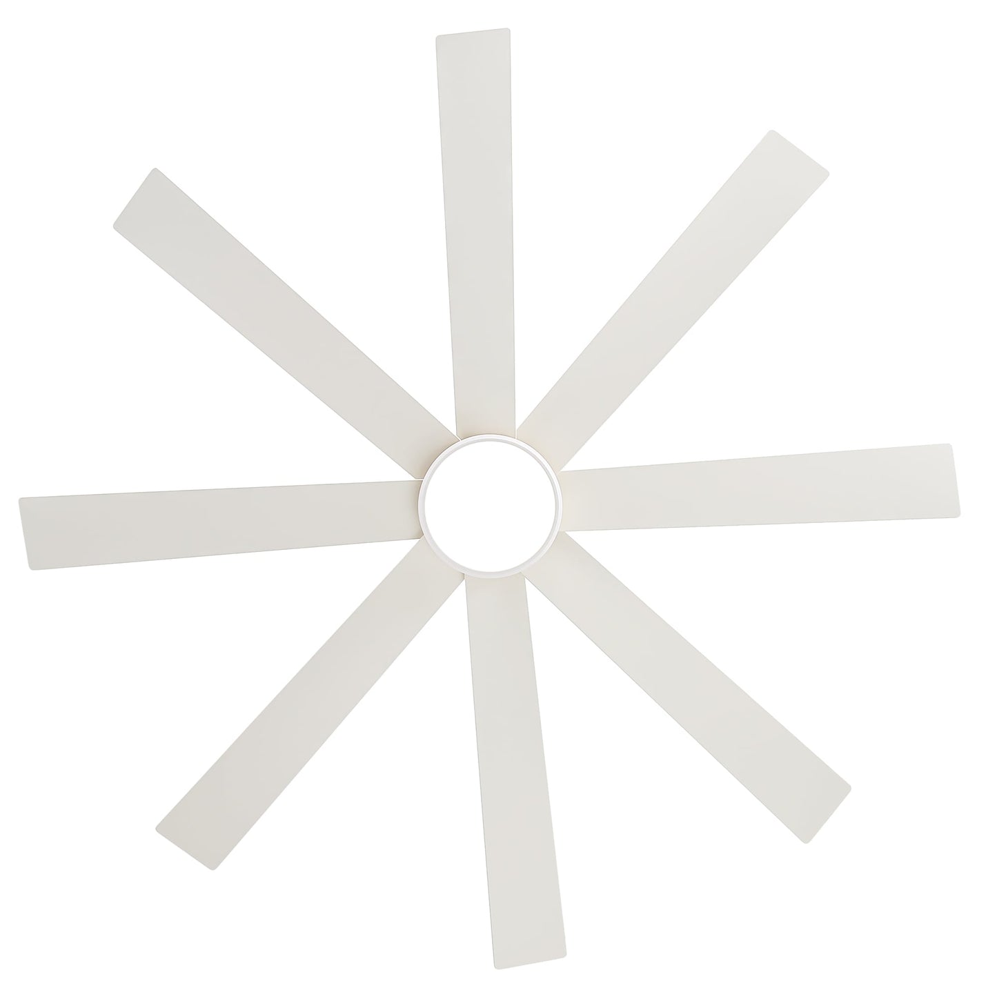 Ventilatore da soffitto a LED nero da 65 pollici con 8 pale, luce e telecomando.