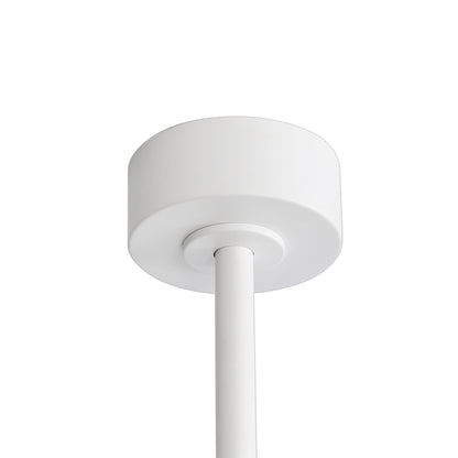 Ventilatore da soffitto a LED nero da 65 pollici con 8 pale, luce e telecomando.