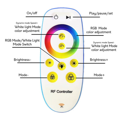 Lampada da terra a LED regolabile a 69 LED - Arco/Curva - RGBW - N/A