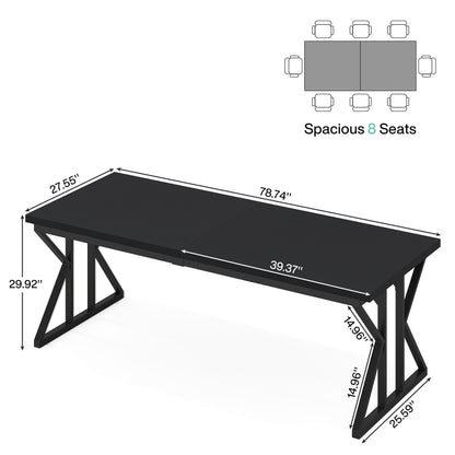 Scrivania da ufficio da 70,8 pollici, grande scrivania per computer, postazione di lavoro.