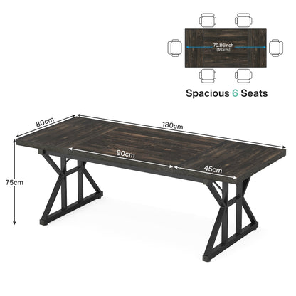 Scrivania da ufficio da 70,8 pollici, grande scrivania per computer, postazione di lavoro.