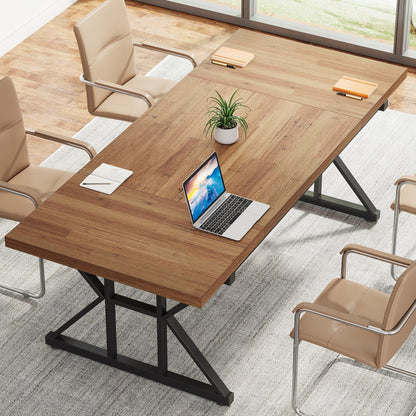 Scrivania da ufficio da 70,8 pollici, grande scrivania per computer, postazione di lavoro.