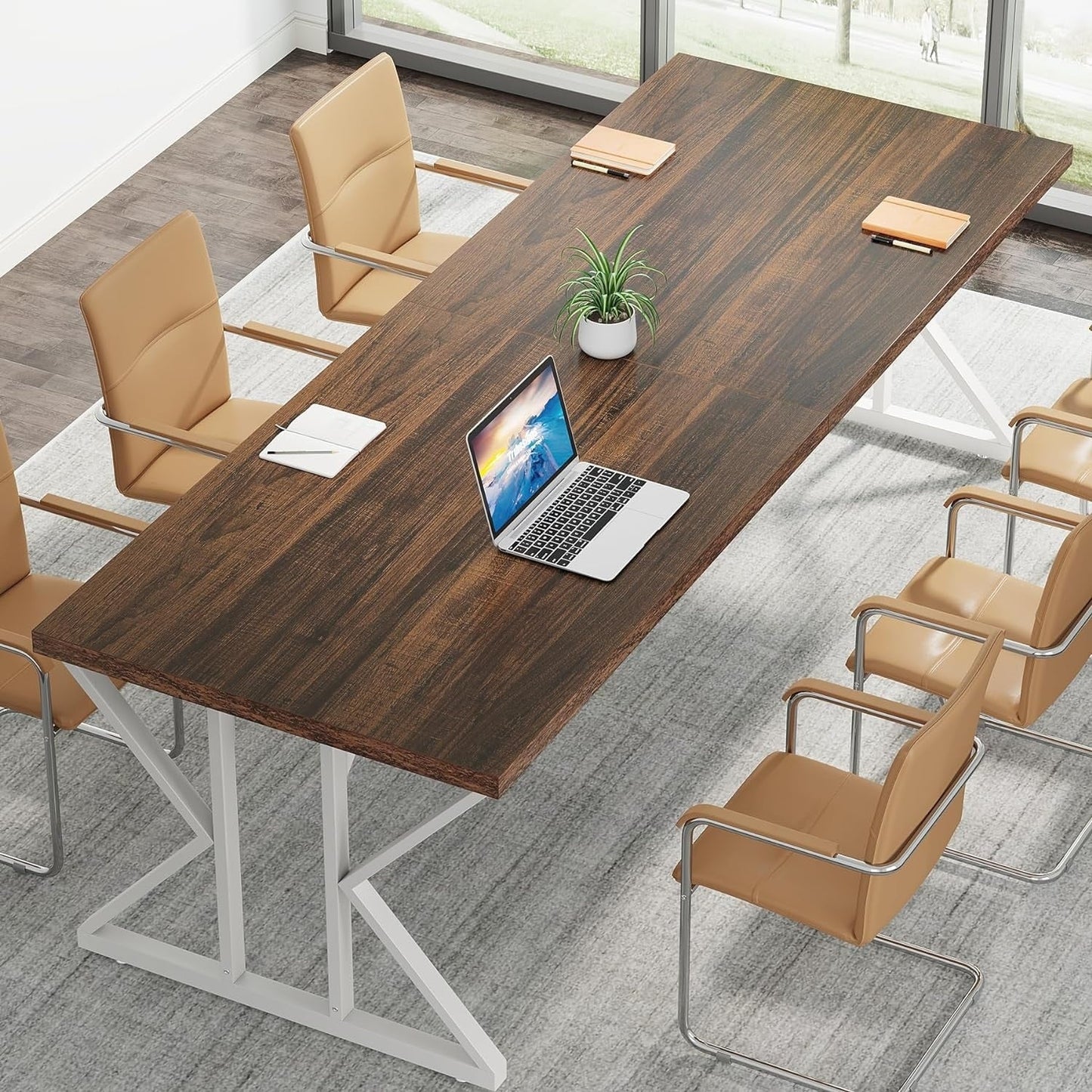 Scrivania da ufficio da 70,8 pollici, grande scrivania per computer, postazione di lavoro.