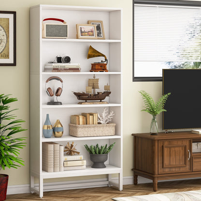 Libreria e scaffale portaoggetti alto 70,8 pollici, libreria a 5 ripiani di grandi dimensioni - 11,81 pollici di profondità x 31,5 pollici di larghezza x 70,87 pollici di altezza