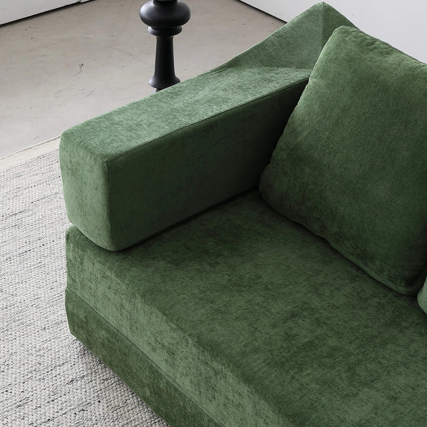 Divano letto trasformabile imbottito da 70,87 pollici, comodo divano letto trasformabile a forma di sedia per soggiorno, camera da letto, tessuto in chenille.