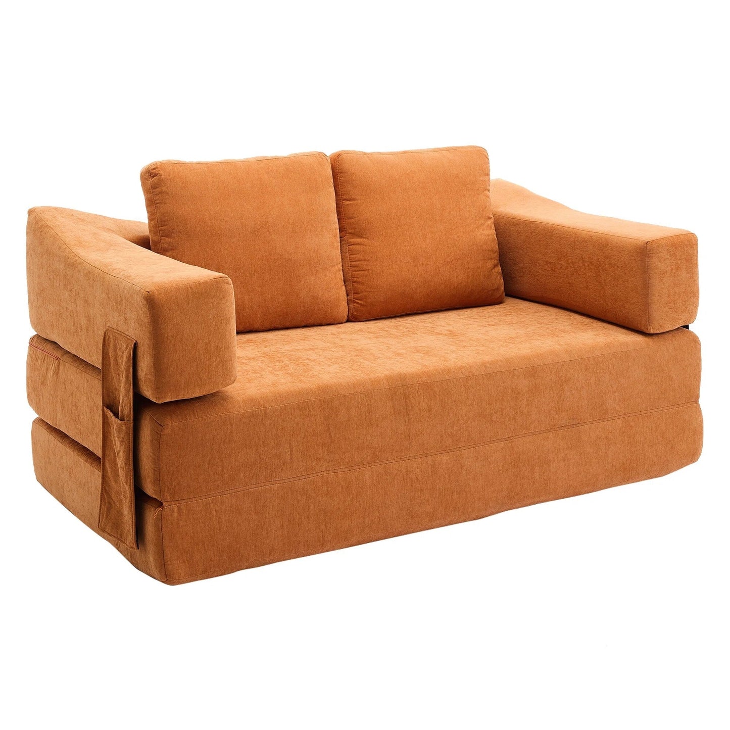 Divano letto trasformabile imbottito da 70,87 pollici, comodo divano letto trasformabile a forma di sedia per soggiorno, camera da letto, tessuto in chenille.