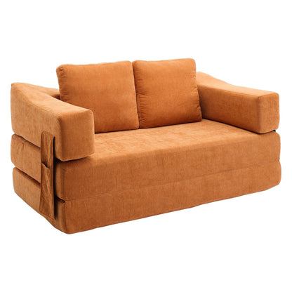 Divano letto trasformabile imbottito da 70,87 pollici, comodo divano letto trasformabile a forma di sedia per soggiorno, camera da letto, tessuto in chenille.