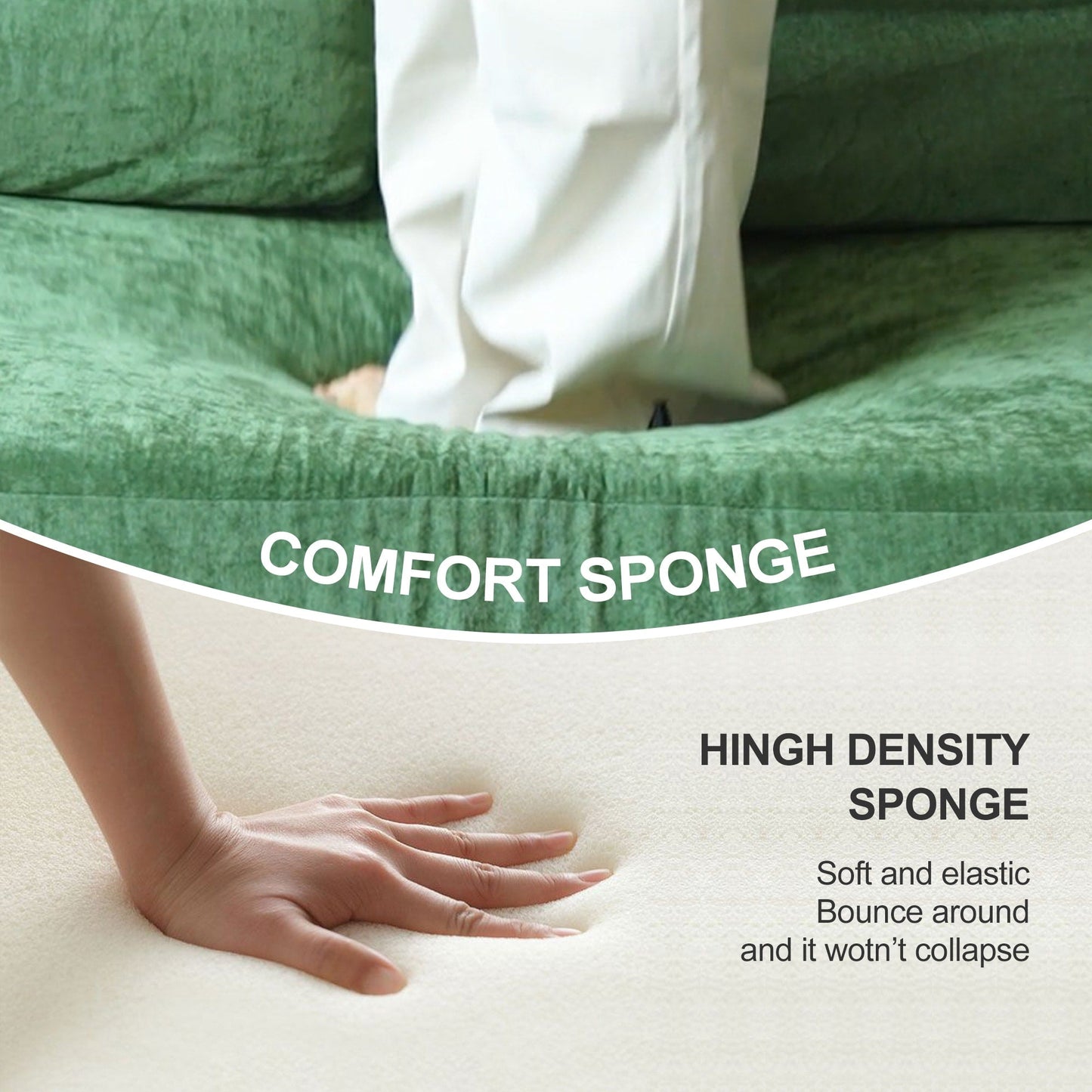 Divano letto trasformabile imbottito da 70,87 pollici, comodo divano letto trasformabile a forma di sedia per soggiorno, camera da letto, tessuto in chenille.