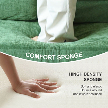 Divano letto trasformabile imbottito da 70,87 pollici, comodo divano letto trasformabile a forma di sedia per soggiorno, camera da letto, tessuto in chenille.