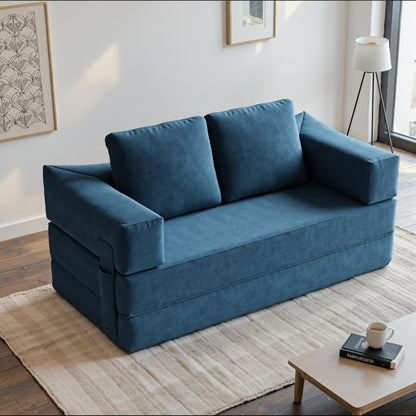 Divano letto trasformabile imbottito da 70,87 pollici, comodo divano letto trasformabile a forma di sedia per soggiorno, camera da letto, tessuto in chenille.