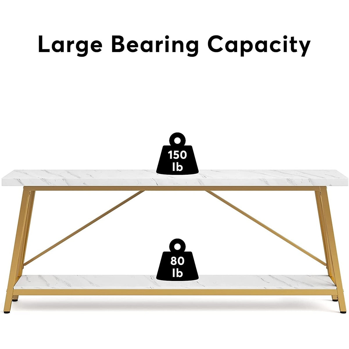 Tavolo da divano extra lungo da 180 cm, console d'ingresso in stile industriale