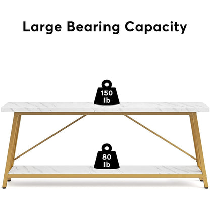 Tavolo da divano extra lungo da 180 cm, console d'ingresso in stile industriale